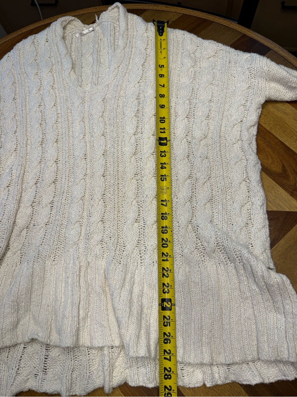 Free People Easy Cable V-Neck Sweater Ivory see tag - Picture 10 of 10